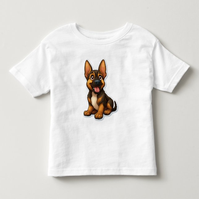 Camiseta Shepard Puppy alemão (Frente)