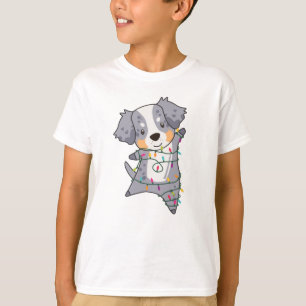 Camiseta Shepherd australiano Feliz Natal Inverno