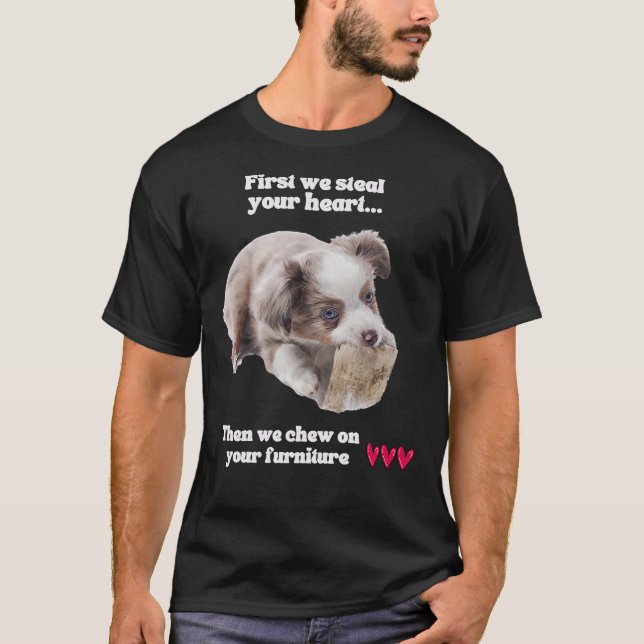 Camiseta Shepherd Australiano Puppy Shepherd Vale Australia (Frente)
