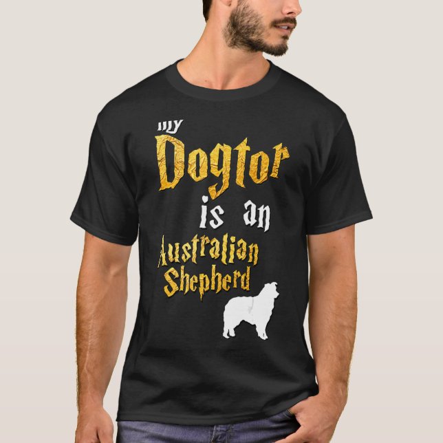 Camiseta Shepherd Dog australiano Mens (Frente)