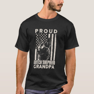 Camiseta Shepherd Dog Grandpa American Flag Patriótico