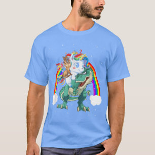 Camiseta Shepherd Dog Unicorn Andando Dinossauro Tre Funny
