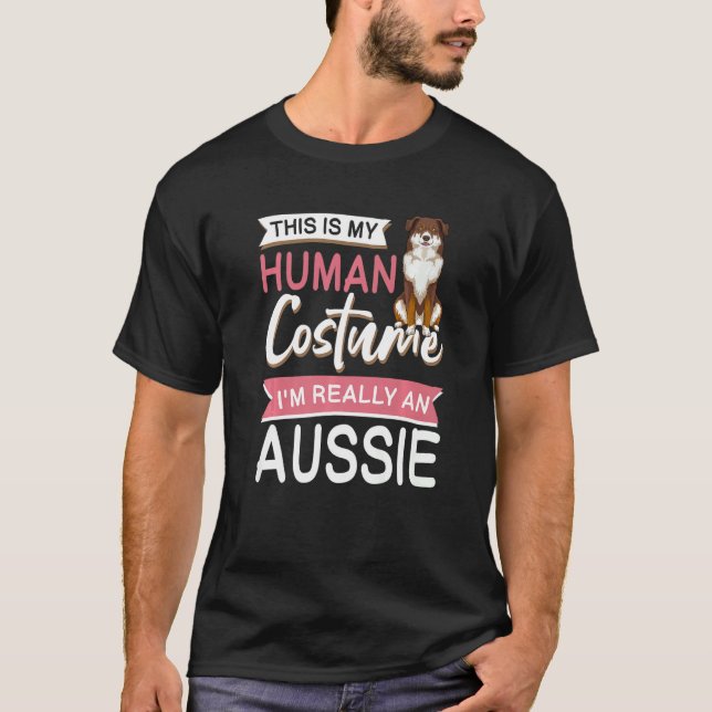 Camiseta Shepherd Halloween Dog Aussie (Frente)