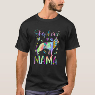 Camiseta Shepherd Mama Colorful Tie Dye German shepherd