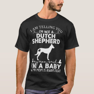 Camiseta Shepherd Neerlandês Mãe Bebê Engraçado Cachorro Bo