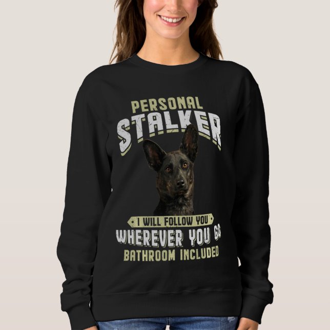 Camiseta Shepherd Pessoal Neerlandês Eu Vou Segui-Lo (Frente)