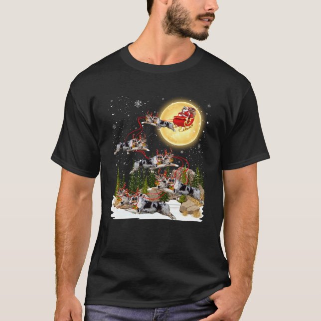 Camiseta Shepherd Reindeer australiano - Anel de Natal (Frente)