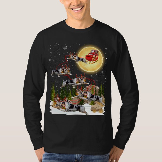 Camiseta Shepherd Reindeer australiano - Anel de Natal (Frente)