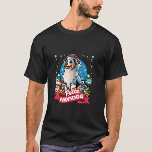 Camiseta Shepherd Santa Claus Feliz C de café café