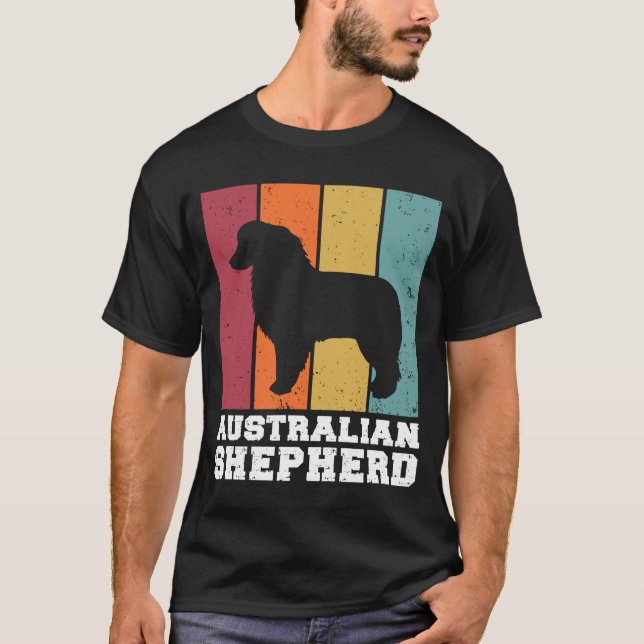 Camiseta Shepherd Vintage australiano 1 (Frente)