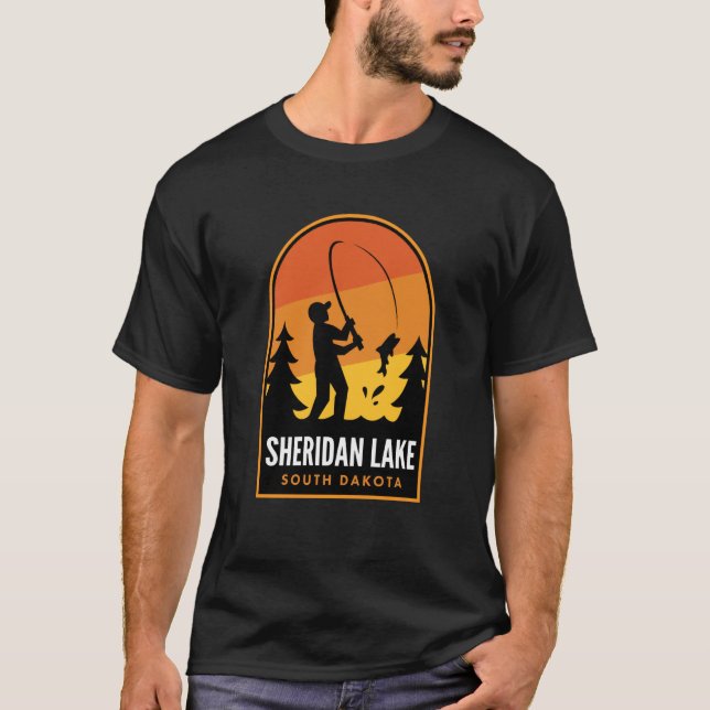 Camiseta Sheridan Lake South Dakota Fishing (Frente)
