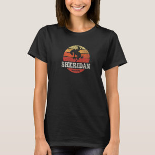 Camiseta Sheridan WY Vintage País Oeste