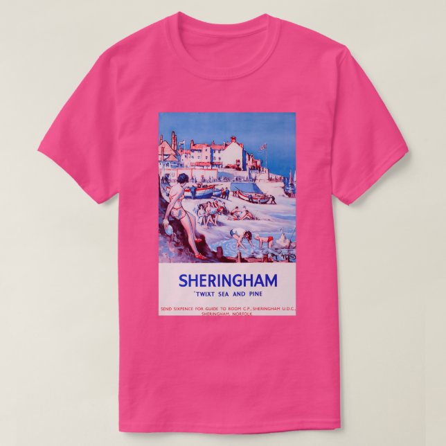 Camiseta Sheringham viagens vintage (Frente do Design)