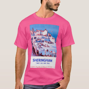 Camiseta Sheringham vintage travel poster