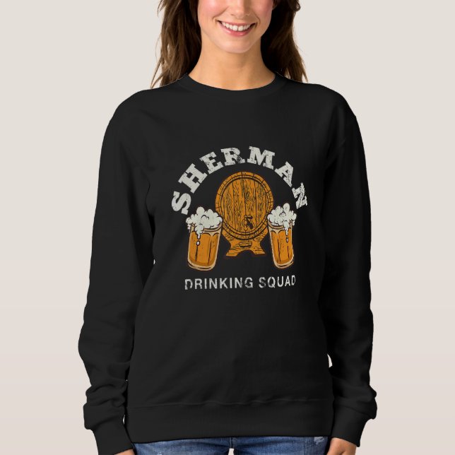 Camiseta Sherman Bebendo Squad Texas Homebrewing Tx Brewer (Frente)