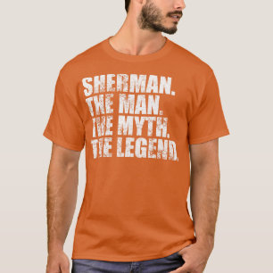 Camiseta Sherman Nome da família Sherman sobrenome Sherman