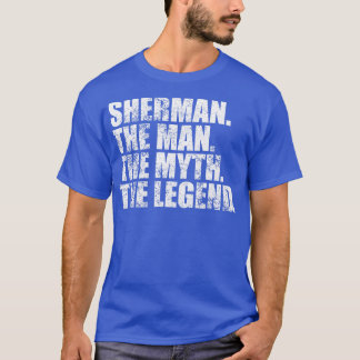 Camiseta Sherman Nome da família Sherman sobrenome Sherman 