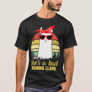 Camiseta She's a Bad Momma Llama Mama Gift