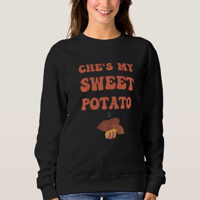 Camiseta She's My Sweet Potato I Yam Set Couples Thanksgivi (Frente)