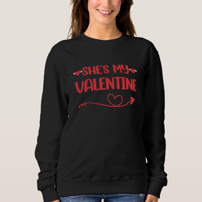 Camiseta She's My Valentine Matching Couples Valentine's Da (Frente)