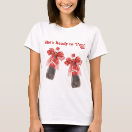 Camiseta She's Ready to Pop Baby Shower