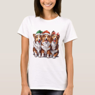 Camiseta Shetland Sheepdog do Natal