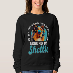 Camiseta Shetland Sheepdog Dog Sheltie - Sim, o mundo faz
