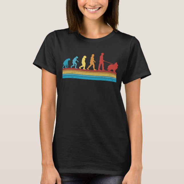 Camiseta Shetland Sheepdog Evolution Retro Mini Collie Shel (Frente)