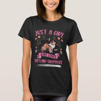 Camiseta Shetland Sheepdog Girl Mini Collie Sheltie