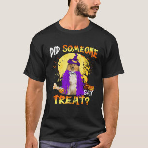 Camiseta Shetland Sheepdog Halloween Alguém Disse Tratar
