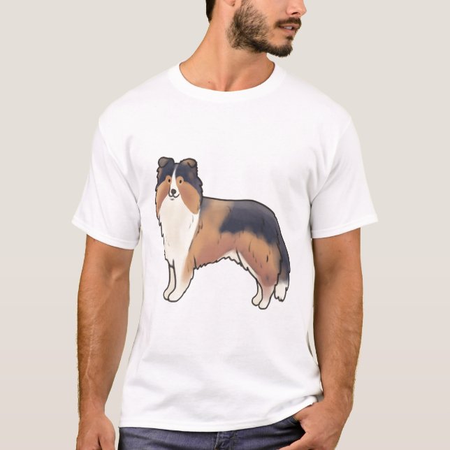 Camiseta Shetland sheepdog Magic (Frente)