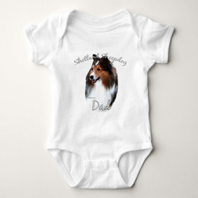 Camiseta Shetland Sheepdog (sable) Pai 2 (Frente)