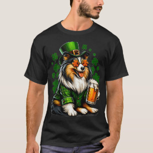 Camiseta Shetland Sheepdog Santo Paddys Day Outfit For Love