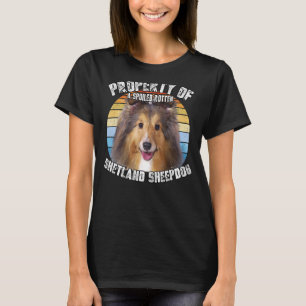 Camiseta Shetland Sheepdog Sheltie Sable Property Of Retro