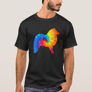 Camiseta Shetland Sheepdog Sheltie Tie Dye Cachorro Mãe Pai