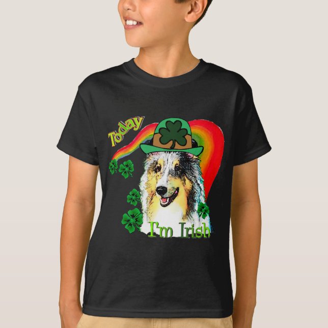 Camiseta Shetland Sheepdog St Patricks (Frente)