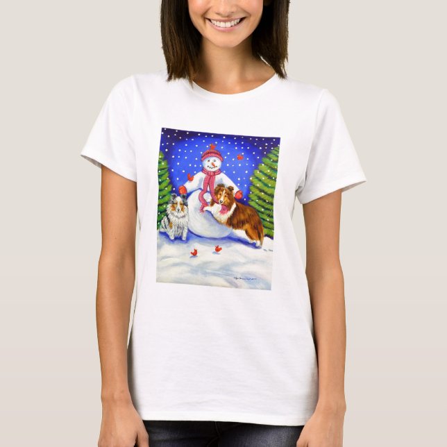 Camiseta Shetland Sheepdog T Shirt (Frente)