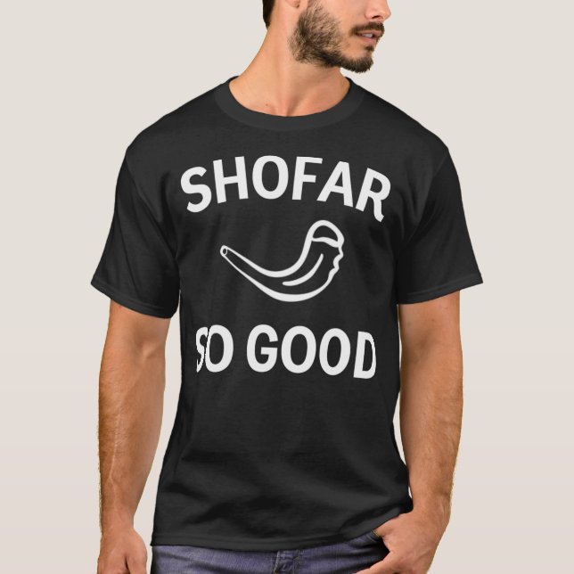 Camiseta Shfar So Good Rosh Hashannah Rams Horn New (Frente)