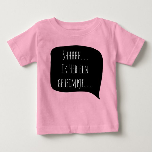 Camiseta shhh.. Ik heb een geheim... grote zus (Frente)