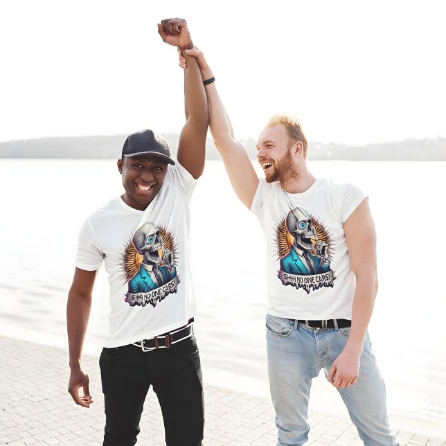 Camiseta SHHH. Ninguém Se Preocupa Com Os Esqueletos Da Dap (Criador carregado)