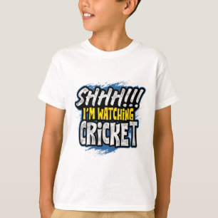 Camiseta Shhhh Estou Assistindo Críquete Fã de Esportes Obs