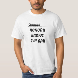 Camiseta Shhhh ninguém sabe que eu sou T dos homem gay