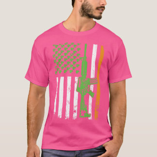 Camiseta Shi de Dia de São Patrício de Arma da Bandeira Irl