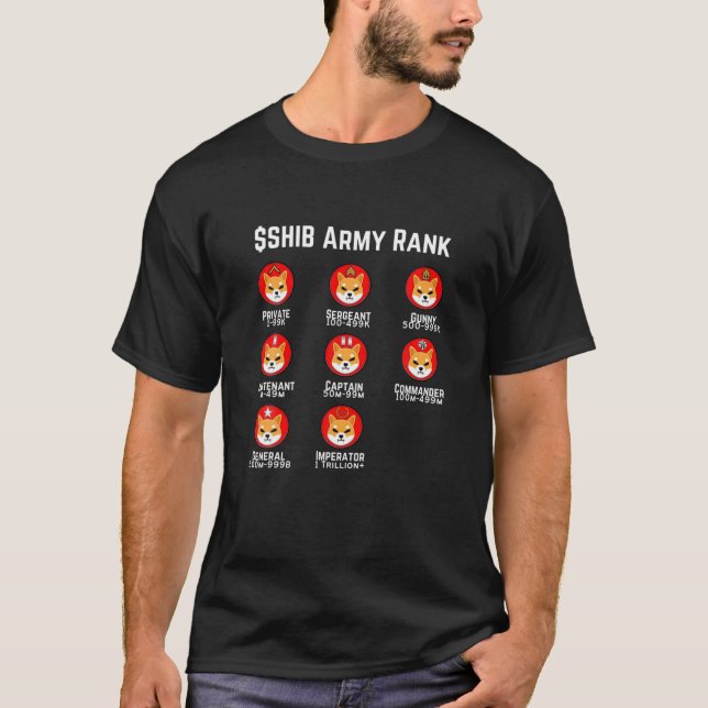 Camiseta Shib Inu Army Classifica Token Crypto, Shib Inu Ho (Frente)
