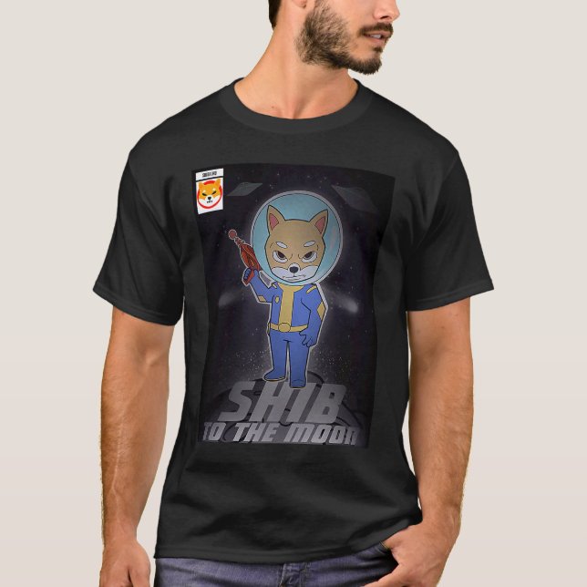 Camiseta SHIB to the moon Crypto Astronaut Shiba Inu Coin (Frente)