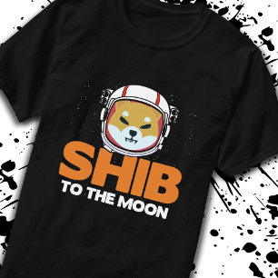 Camiseta Shib Token Shiba Inu Crypto Memória Moon Cão