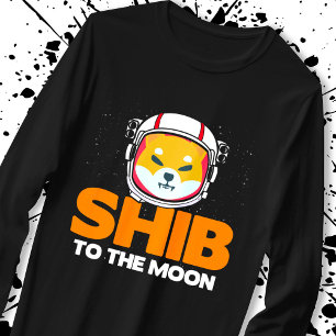 Camiseta Shib Token Shiba Inu Crypto Memória Moon Cão