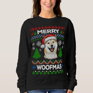 Camiseta Shiba de Natal do Doce Feio da Feliz Woofmas