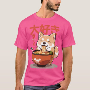 Camiseta Shiba Inu Abate Ramen Noodles Legal Anime