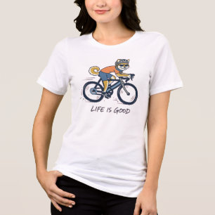 Camiseta Shiba Inu Andando de Bicicleta